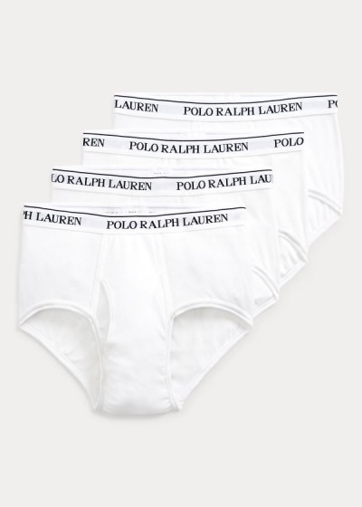 Calzoncillos Polo Ralph Lauren Hombre Blancos - Cotton 4-Pack - JTFQL1625